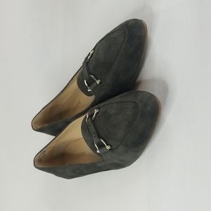 Talbots Dark Olive Green Suede Flats